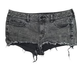 Express Shortie Relaxed Low-Rise Cutoff Denim Shorts – Size 12